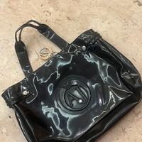 Borsa Armani Exchange nera in vernice – ottime con