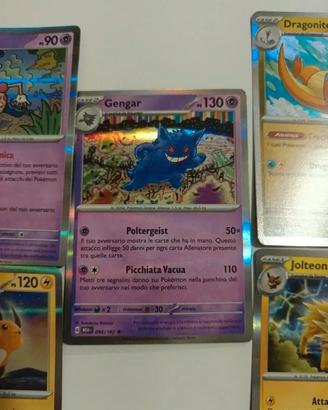 Lotto holo rare Pokemon 151 Gengar 94/165 italiano