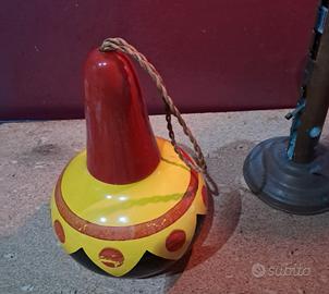 Bottiglia vintage anni 60 dipinta a mano