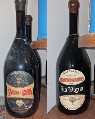 Coppia Bottiglie Vino 1971 La Vigna da collezione