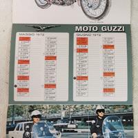 calendario INSEGNA Moto GUZZI '72 tabella ORIGINAL