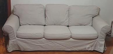 DIVANO EKTORP IKEA 3 POSTI E POUF POGGIAPIEDI 