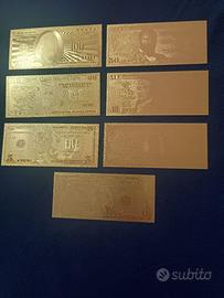 DOLLARI U.S.A. SERIE 7 PZ LAMINA D'ORO
