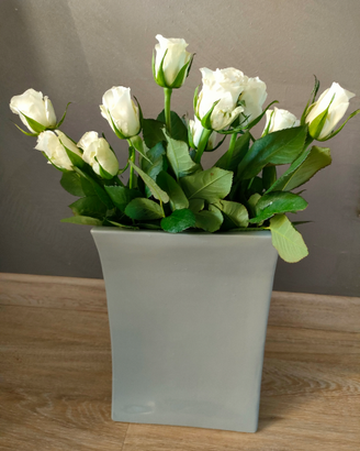 Vaso ceramica grigio