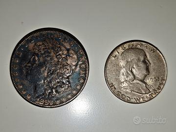 Moneta Un Dollaro Morgan Half Dollar in argento 