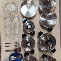  batteria di pentole in acciaio inox 
