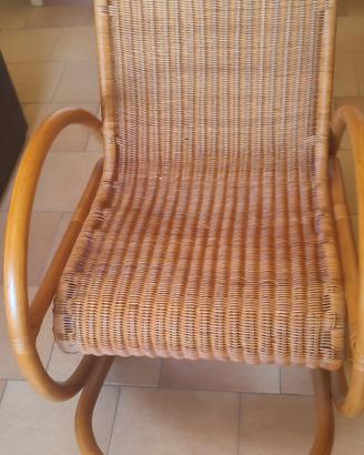 Sedia a dondolo vintage
