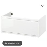 Mobile lavabo bagno cassetto IKEA ÄNGSJÖN bianco