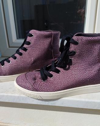 Borbonese sneakers alte donna tg 40 fantasia 