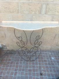 ingressino e mensola ferro battuto marmo