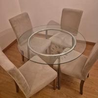 Tavolo ikea rotondo di vetro con sedie