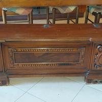 Cassapanca contenitore in legno in arte povera