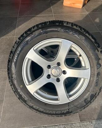 CERCHI IN LEGA R16x7 - 5x114.3 CON GOMME DA NEVE