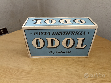 Scatola espositore ODOL vintage