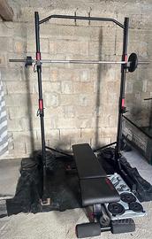 Rack panca piana, squat e trazioni
