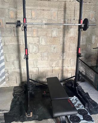 Rack panca piana, squat e trazioni