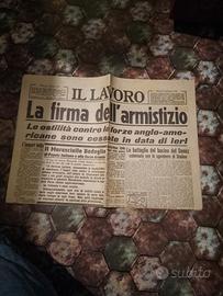 giornale firma armistizio 