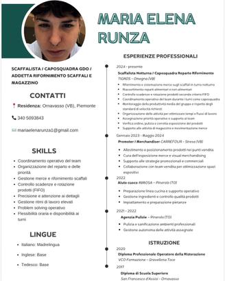 Scaffalista, Bar, AiutoCuoco, Dog sitter