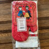 Guanto presina e asciughino natalizi