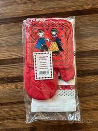 Guanto presina e asciughino natalizi