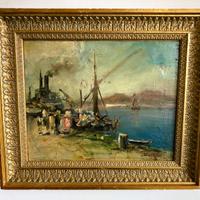 Nicolas De Corsi - Olio su cartone | Marina