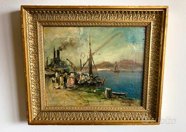 Nicolas De Corsi - Olio su cartone | Marina