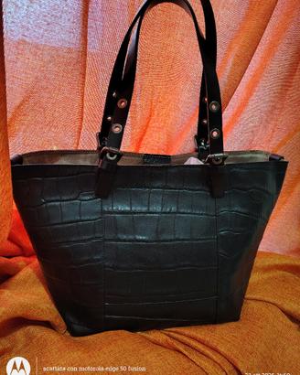 Borsa in pelle stampa coccodrillo Innuē 