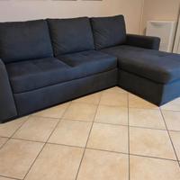 Divano letto 3 posti penisola contenitore