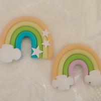  2 calamite arcobaleno in fimo 