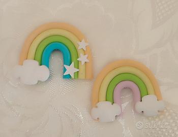  2 calamite arcobaleno in fimo 