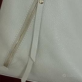 Borsa donna pelle crema 