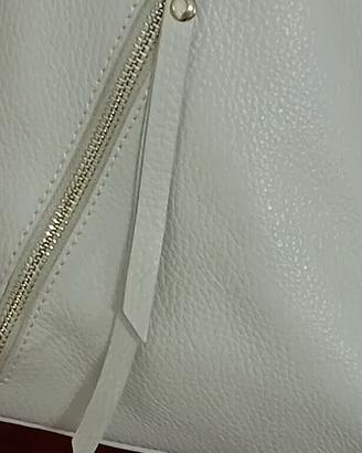 Borsa donna pelle crema 