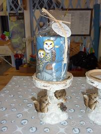 Coppia portacandele con candele - EDG