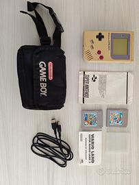 Game Boy Classic+2 giochi+istruzioni+sacca+cavo