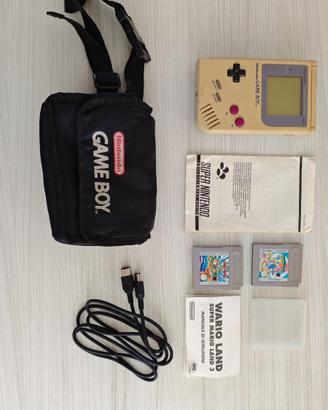 Game Boy Classic+2 giochi+istruzioni+sacca+cavo