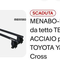 barre portatutto per Toyota Yaris cross senza rail