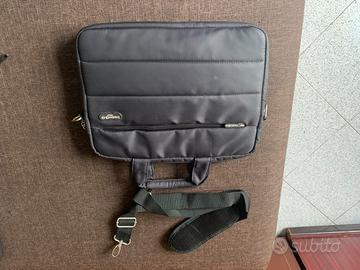 Custodia computer nera imbottita tracolla tasche