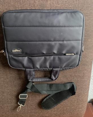 Custodia computer nera imbottita tracolla tasche