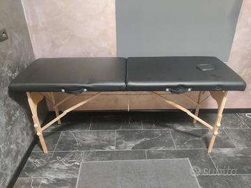 Lettino da massaggio pieghevole in legno - Nero