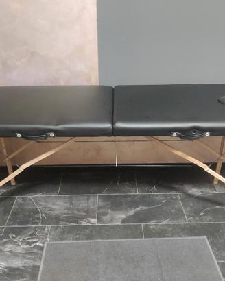 Lettino da massaggio pieghevole in legno - Nero