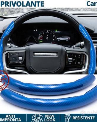 COPRIVOLANTE per LAND ROVER in FIBRA CARBONIO Blu