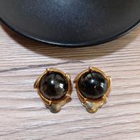 Orecchini di perla di ematite pietra dura