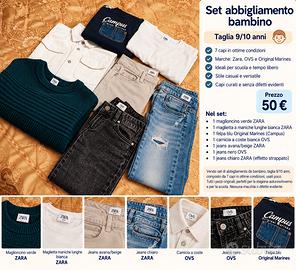 Lotto abbigliamento bambino 9/10 anni