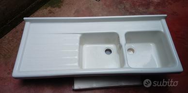 Lavello ceramica a 2 vasche
