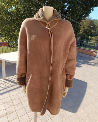 CAPPOTTO DONNA  MONTONE SHEARLING VINTAGE         