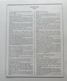 Raccolta di Francobolli Città del Vaticano 1996