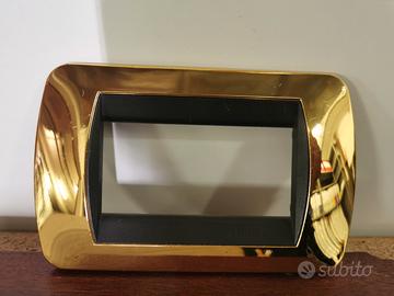 placca metallo oro bticino 