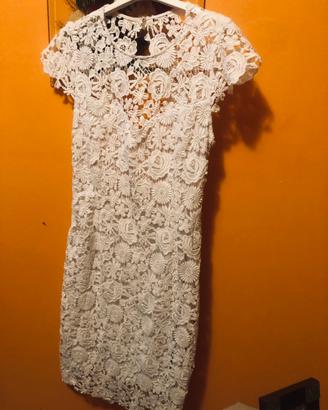 Vestito pizzo Guess bianco