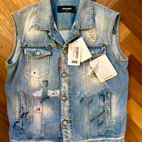 GILET DENIM DSQUARED UOMO TG54 NUOVO