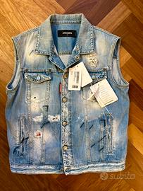 GILET DENIM DSQUARED UOMO TG54 NUOVO